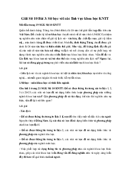 Giải Sử 10 Bài 3: Sử học với các lĩnh vực khoa học KNTT