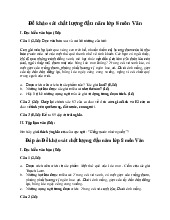 Đề khảo sát chất lượng đầu năm môn Văn lớp 8 năm 2025 (Đề 1)