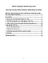 Tiểu luận Kinh tế chính trị - Kinh tế Chính trị Mác-Lê Nin (KTCT01) | Đại học kinh tế quốc dân NEU