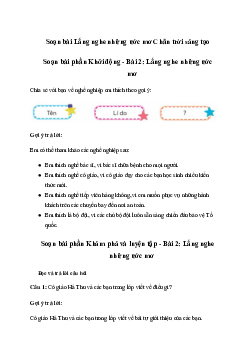 Soạn bài Lắng nghe những ước mơ trang 13 | Tiếng Việt 3 Chân trời sáng tạo