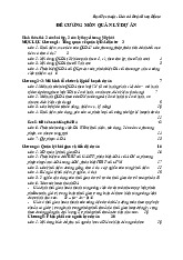 Đề cương Quản lý dự án môn Lập và quản lý dự án | Đại học kinh tế Quốc dân