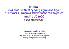 Quá trình và thiết bị công nghệ hoá học | Bài giảng môn quá trình thiết bị | Đại học Bách khoa hà nội