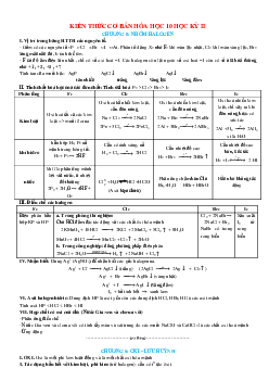 Kiến thức cơ bản hóa 10 học kỳ 2