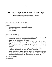 Khảo sát hệ thống quản lý thư viện | trường Đại học Huế