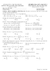 Đề giữa học kỳ 1 Toán 11 năm 2024 – 2025 trường THPT Nguyễn Thị Minh Khai – Hà Nội
