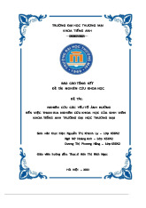 Nghiên cứu các Yếu tố Ảnh hưởng Đến Tham gia NCKH | Bài thảo luận Phương pháp nghiên cứu khoa học