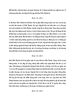 Văn mẫu lớp 11: Đoạn văn suy nghĩ về tấm lòng nhân đạo của Nguyễn Du qua bài Đọc Tiểu Thanh kí | Cánh diều