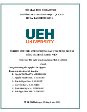 Báo cáo Nghiên cứu nhu cầu sử dụng ứng dụng xe ôm môn Thống kê ứng dụng | Đại học Kinh tế Thành phố Hồ Chí Minh
