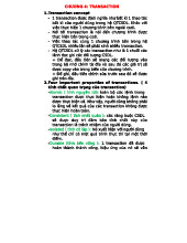 Lý thuyết Chương 4: Các khái niệm và tính chất của Transaction