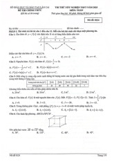 Đề thi thử tốt nghiệp THPT 2025 môn Toán Sở GD&ĐT Lào Cai