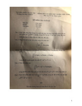 Đề thi hết môn học kì 1 Giải tích 3 năm học 2025-2026  - trường đại học Khoa học tự nhiên – Đại học quốc gia hà nội.
