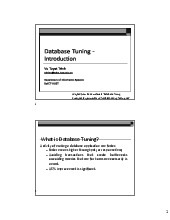 Database Tuning  - Cấu trúc dữ liệu và giải thuật (ET2100) | Trường Đại học Bách khoa Hà Nội