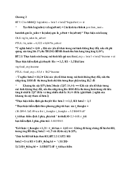 Tài liệu thực hành Stata môn Tin học Đại cương | Đại Học Thăng Long