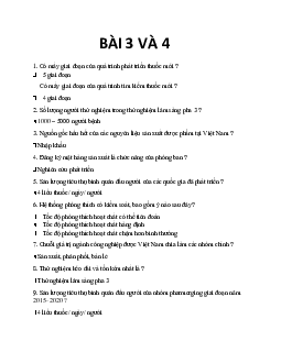 Câu hỏi lý thuyết môn Nhập môn ngành dược có đáp án