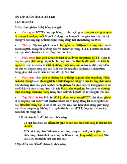 Lý thuyết ôn tập môn Phân tích thiết kế