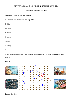 Sách bài tập tiếng Anh lớp 6 Unit 1 Lesson 3 - Smart World