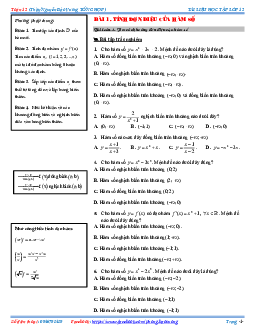 Chuyên đề trắc nghiệm hàm số (2019) – Nguyễn Bảo Vương Toán 12