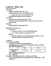 Huyết Đồ, Nhóm Máu và Dung Nạp Glucose | Tài liệu giải phẫu sinh lý