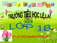 Giáo án điện tử Toán 1 Chương 1 Cánh diều: Lớn hơn, dấu >, Bé hơn, dấu <, Bằng nhau, dấu =