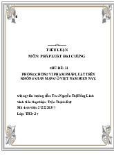 Tiểu luận Phòng, Chống Vi Phạm Pháp Luật Trên Không Gian Mạng | Môn Pháp luật đại cương - Đại học Quảng Nam