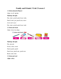 Family and Friends 3 Unit 2 Lesson 1 This is his ruler