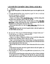 Câu Hỏi Ôn Tập Môn Tâm lý học giáo dục | Đại học Sư Phạm Hà Nội