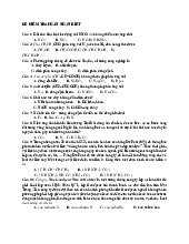 Đề kiểm tra phần nhận biết môn Hóa học | Học viện Nông nghiệp Việt Nam