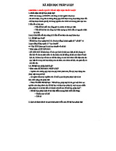 XÃ HỘI HỌC PHÁP LUẬT - Lý Thuyết và Khái Niệm Cơ Bản