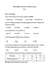 Phiếu bài tập hè môn Toán lớp 4 lên lớp 5 Chân trời sáng tạo - số 3
