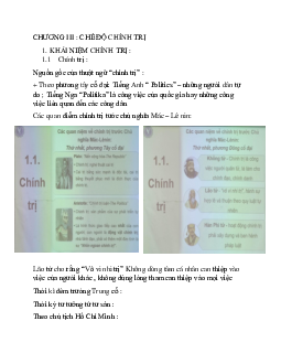 Tóm tắt lý thuyết chương 3 môn Luật hiến pháp Việt Nam