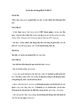 Địa lí 10 Bài 35: Địa lí ngành bưu chính viễn thông - Kết