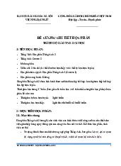 Đề cương chi tiết - Tiếng Anh cơ sở (FL1128) | Trường Đại học Bách khoa Hà Nội