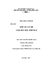 Một số vấn đề của giáo dục hiện tại | Đại học Sư phạm Hà Nội