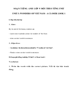 Unit 5 lớp 9 A closer look 1