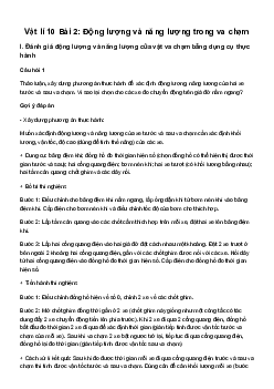 Giải Vật lí 10 Bài 2: Động lượng và năng lượng trong va chạm | Cánh diều