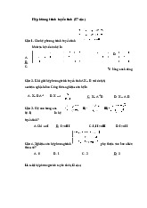 Tài liệu ôn tập 57 câu Hệ phương trình tuyến tính môn Đại số tuyến tính | Đại học Thủy Lợi