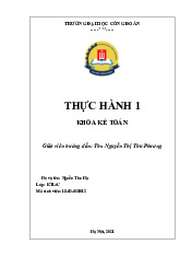 Hướng dẫn và Tổ Chức Kế Toán Doanh Nghiệp | Môn Thực hành 1 - Đại học Công Đoàn