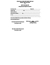 Đơn xin học bù môn Ngữ văn Việt Nam