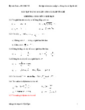Đề cương môn Toán cao cấp - Trường Đại học lao động -  xã hội