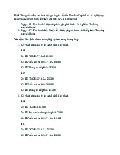 Bài tập Chương 8 Định khoản nghiệp vụ phát hành cổ phiếu | Môn Nguyên lý kế toán - Đại học Kinh Tế Quốc Dân