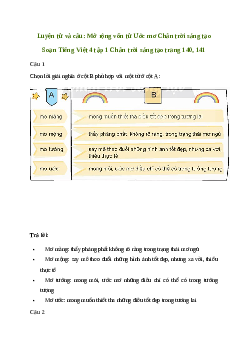 Soạn bài Luyện từ và câu: Mở rộng vốn từ Ước mơ - Tiếng Việt 4 Chân trời sáng tạo