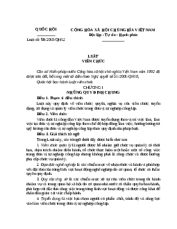 Luật viên chức 2010 | Trường Đại Học Thủ Đô Hà Nội