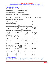 Các Dạng Toán 9 Bài 6 Biến Đổi Đơn Giản Biểu Thức Chứa Căn (Tiếp Theo)