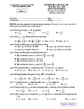 Đề giữa học kì 1 Toán 11 năm 2024 – 2025 trường THPT Yên Viên – Hà Nội
