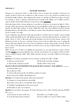 PASSAGE 17_Theme 6. Health and Lifestyles (Sức khỏe và lối sống)