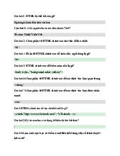 Bộ đề HTML môn Tin học ứng dụng | Học viện Nông nghiệp Việt Nam