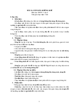Giáo án Khoa học tự nhiên 6 sách Kết nối tri thức với cuộc sống Bài 11