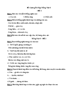 Đề cương ôn tập học kì 2 môn Tiếng Việt lớp 5 năm 2023-2024