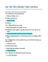 Bài tập trắc nghiệm theo chương Môn Kinh tế lao động | Đại học Kinh Tế Quốc Dân