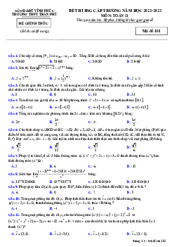 Đề thi HSG Toán 11 năm 2022 – 2023 trường THPT Trần Phú – Vĩnh Phúc